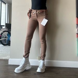 CRISTINAEFFE Casual Skinny Pants Beige Sz 42EU US 2-4 NEW $255